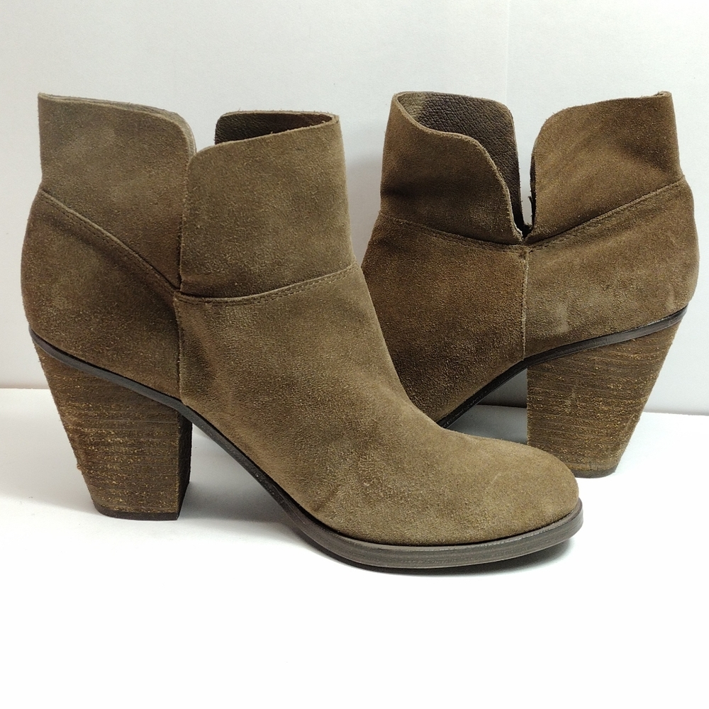 Vince Camuto Von Helyn Bootie l Brown l Leather Ankle Boot l Size 9 M - Picture 5 of 12
